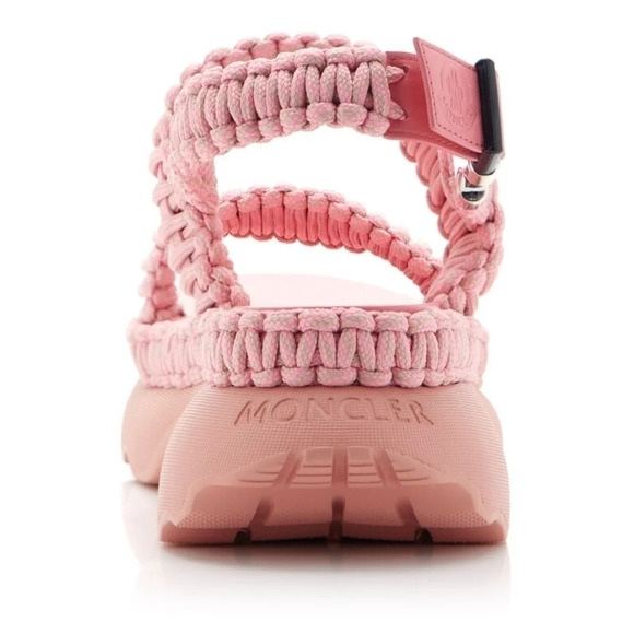 Moncler Belay Woven Sandals in pink size 10 - Picture 4 of 7